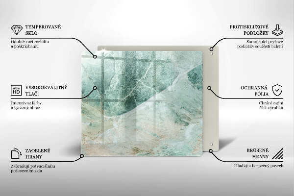 Sklenená doska na krájanie Kamenná štruktúra