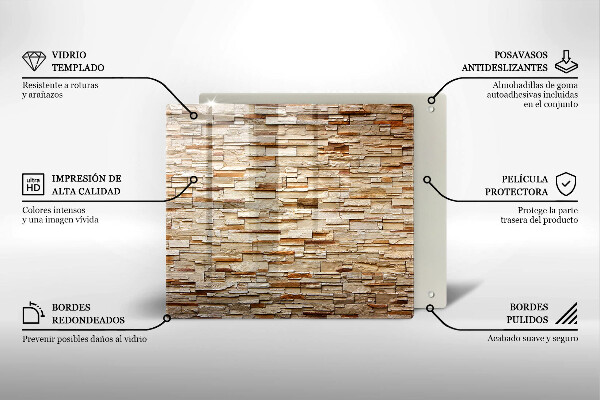 Sklenená doska na krájanie Textúra dekoratívnych kameňov