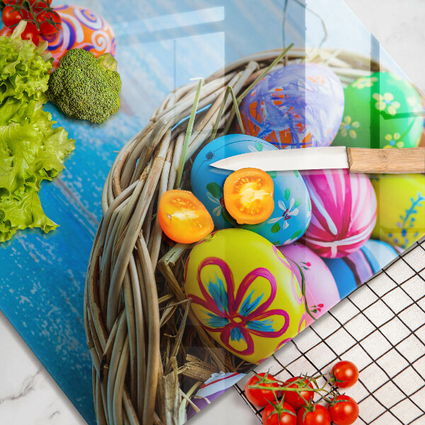 Sklenená doska na krájanie Veľkonočné vajíčka Veľkonočné vajíčka