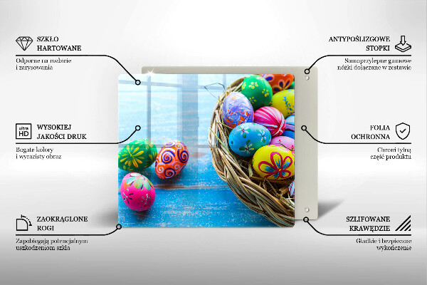 Sklenená doska na krájanie Veľkonočné vajíčka Veľkonočné vajíčka