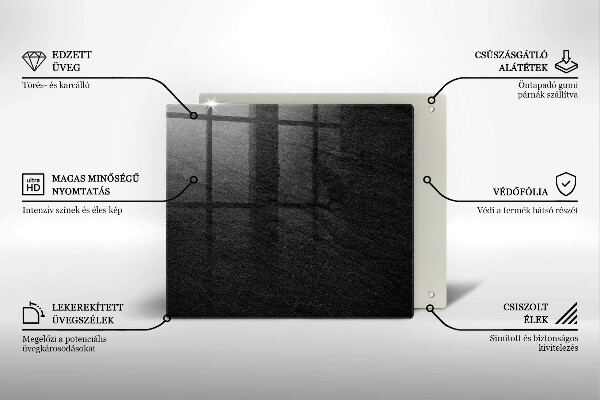 Sklenená doska na krájanie skalná textúra