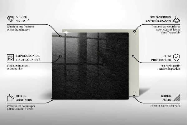 Sklenená doska na krájanie skalná textúra