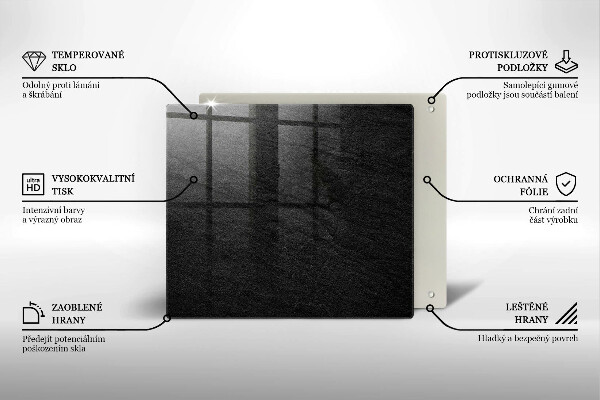 Sklenená doska na krájanie skalná textúra