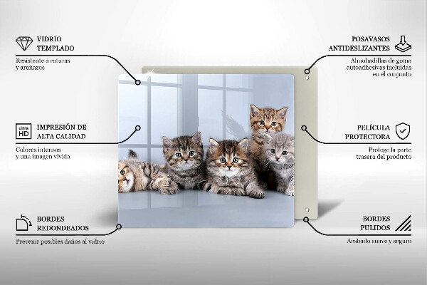 Sklenená doska na krájanie Sladké mačiatka