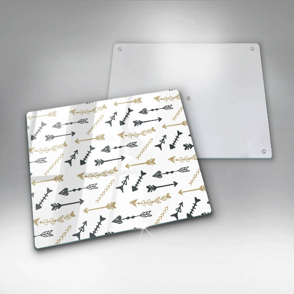 Sklenená doska na krájanie Vzor boho šípok