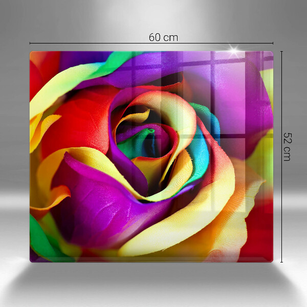 Sklenená doska na krájanie Farebné lupene ruží