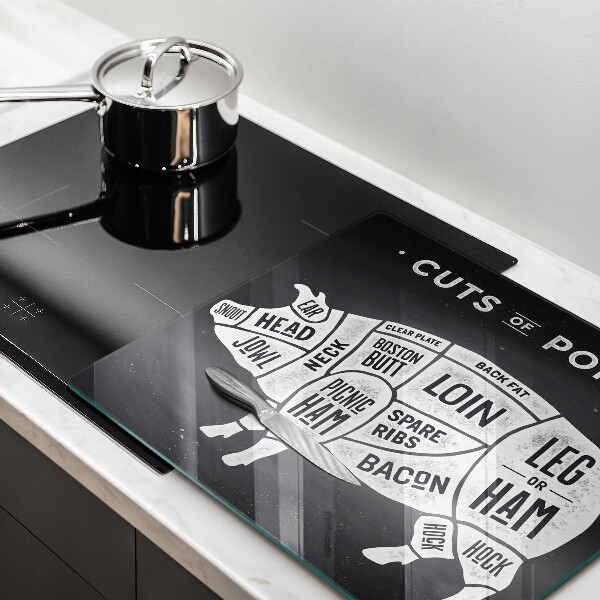 Sklenená doska na krájanie Bravčové mäso bravčové