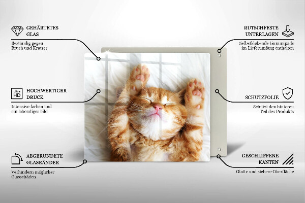 Sklenená doska na krájanie Malé roztomilé mačiatko