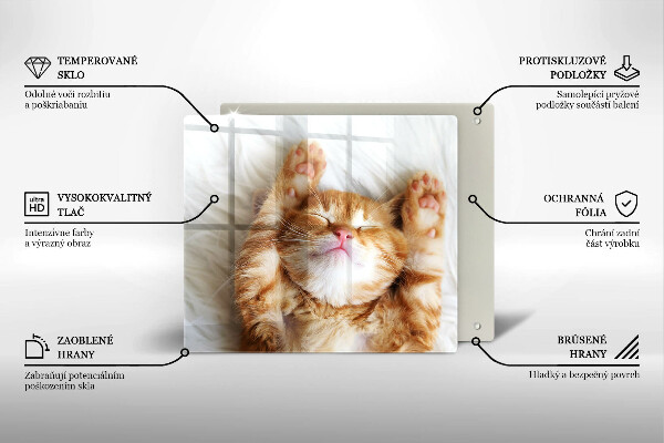 Sklenená doska na krájanie Malé roztomilé mačiatko