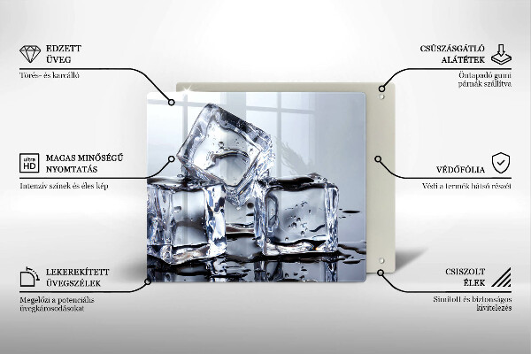 Sklenená doska na krájanie Kocky ľadu