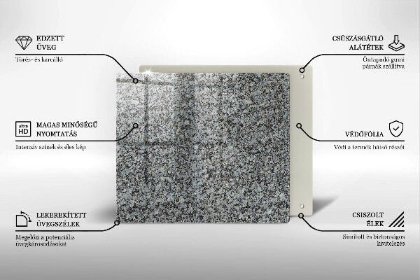 Sklenená doska na krájanie Textúra kameňa