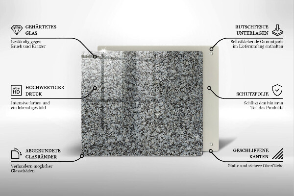 Sklenená doska na krájanie Textúra kameňa