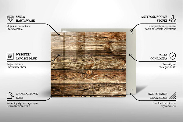 Sklenená doska na krájanie Textúra drevenej dosky