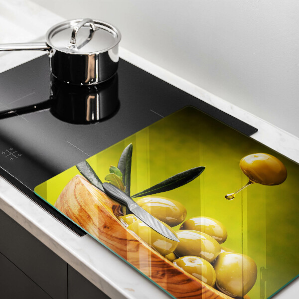 Sklenená doska na krájanie Chutné olivy