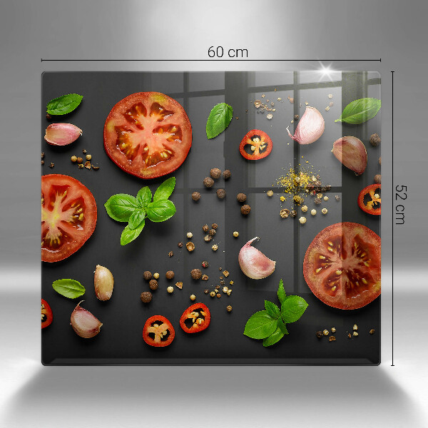 Sklenená doska na krájanie Paradajky a korenie