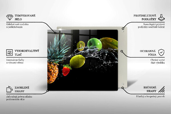 Kuchynská doska zo skla Ovocie vo vode