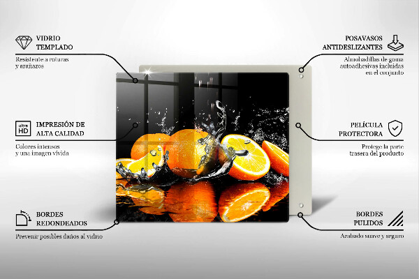 Sklenená doska na krájanie Šťavnaté oranžové ovocie