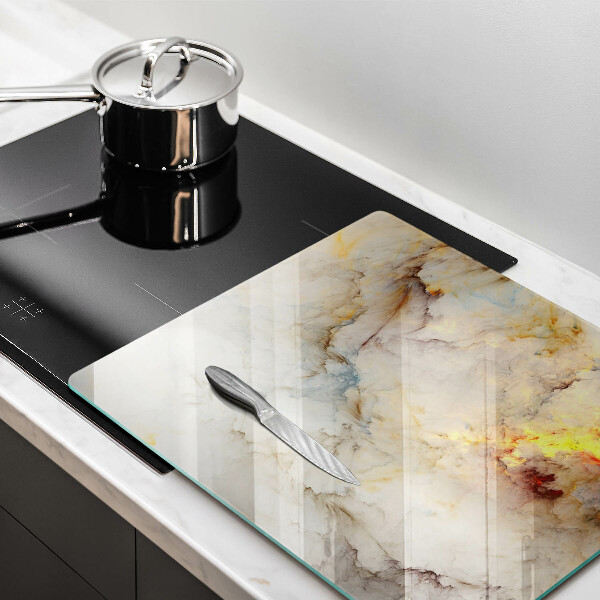 Sklenená doska na krájanie Textúra mramoru so zlatom