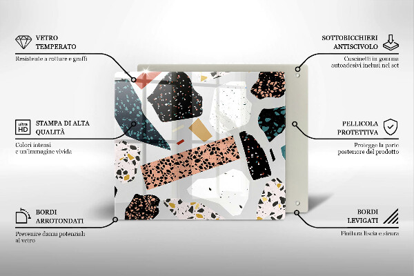 Sklenená doska na krájanie Kamenina