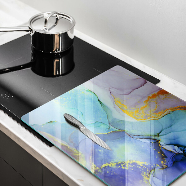 Sklenená doska na krájanie Prasknutý zlatý kameň