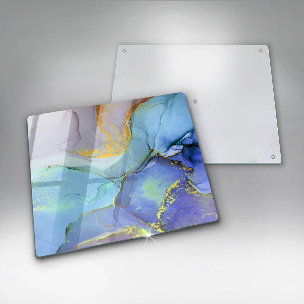 Sklenená doska na krájanie Prasknutý zlatý kameň