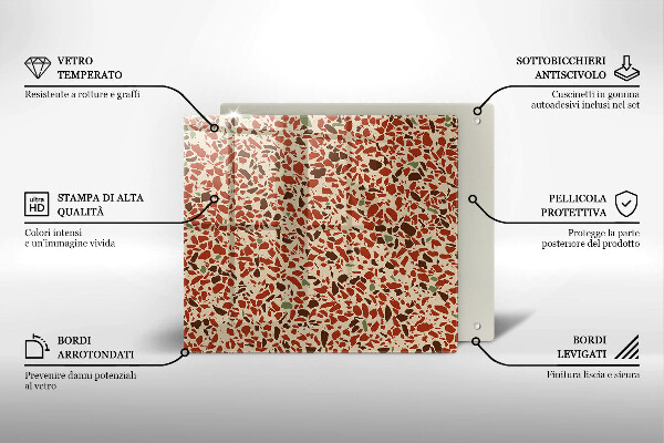 Sklenená doska na krájanie Jemná kamenina
