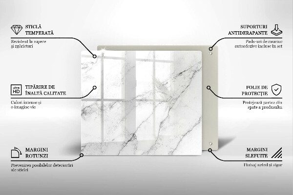 Sklenená doska na krájanie Elegantná textúra mramoru