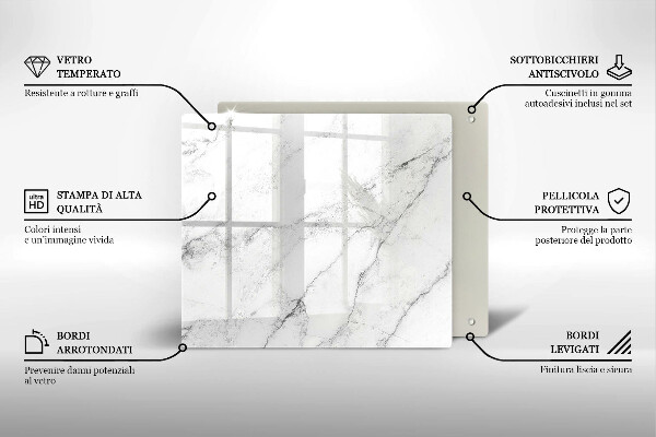 Sklenená doska na krájanie Elegantná textúra mramoru