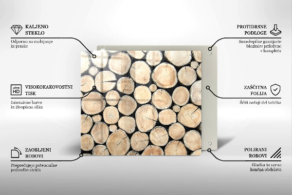 Sklenená doska na krájanie Drevené kmene stromov