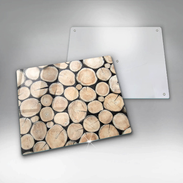 Sklenená doska na krájanie Drevené kmene stromov
