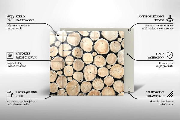 Sklenená doska na krájanie Drevené kmene stromov