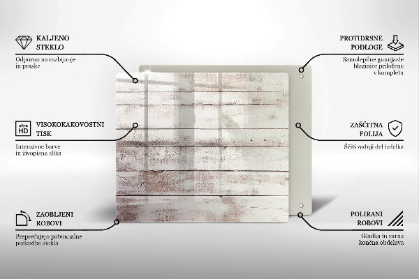 Sklenená doska na krájanie Staré drevené dosky