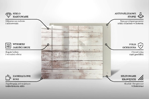 Sklenená doska na krájanie Staré drevené dosky