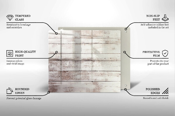 Sklenená doska na krájanie Staré drevené dosky