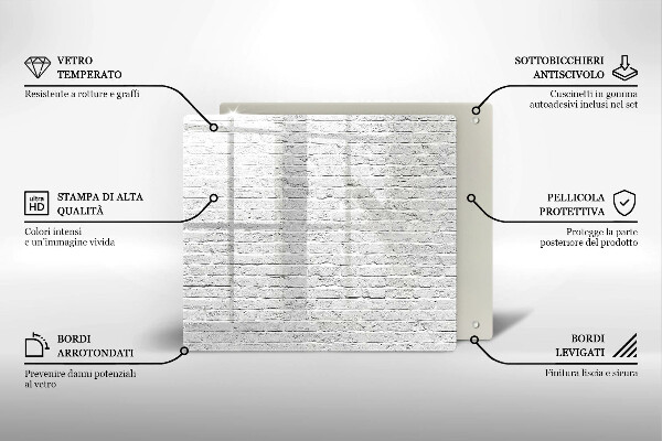 Sklenená doska na krájanie Murovaná stena