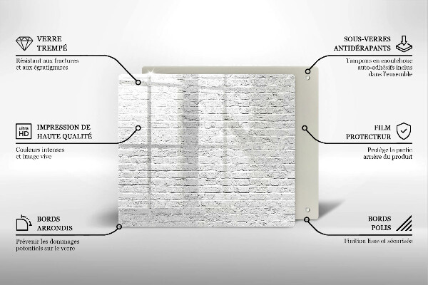 Sklenená doska na krájanie Murovaná stena