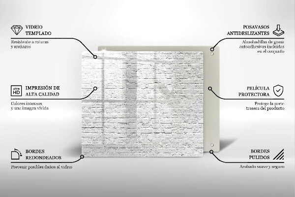 Sklenená doska na krájanie Murovaná stena