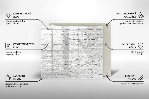Sklenená doska na krájanie Murovaná stena