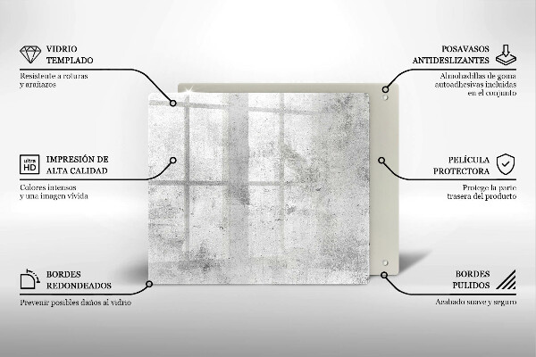 Sklenená doska na krájanie Betónová textúra