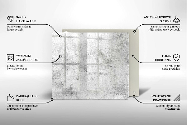 Sklenená doska na krájanie Betónová textúra