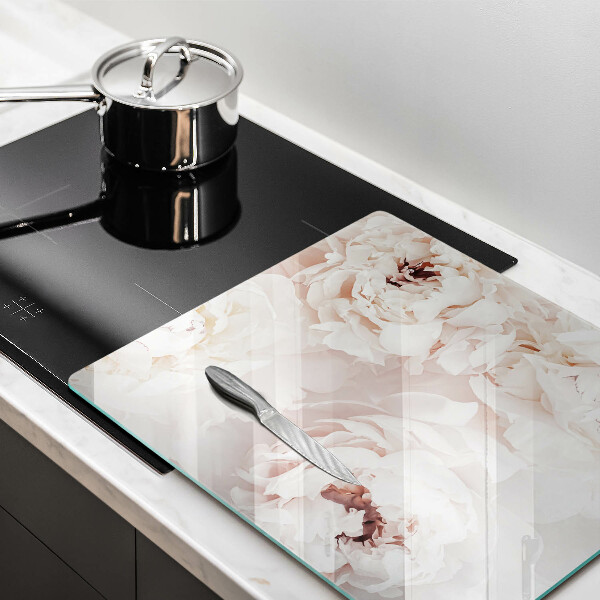 Sklenená doska na krájanie Pastelové pivonky