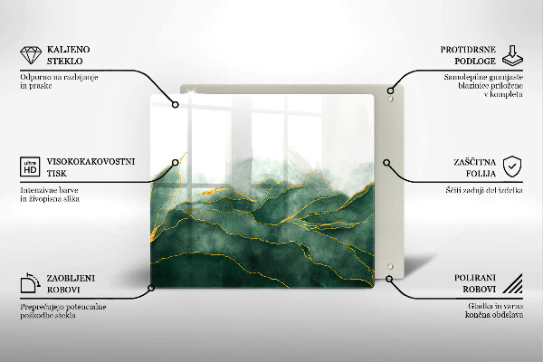 Sklenená doska na krájanie Abstraktná príroda