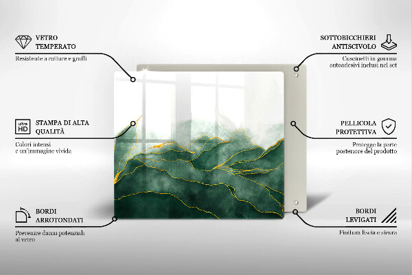 Sklenená doska na krájanie Abstraktná príroda