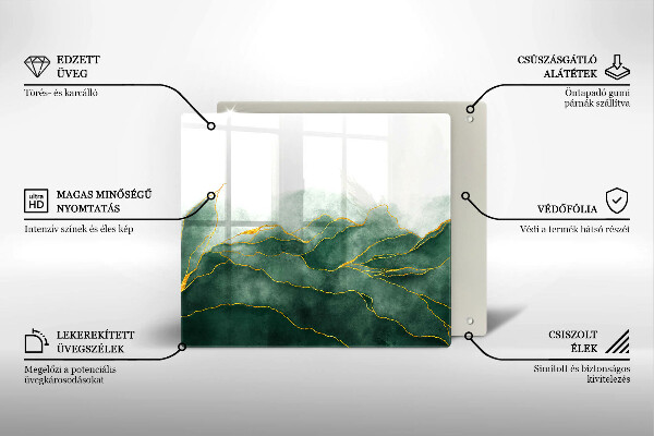 Sklenená doska na krájanie Abstraktná príroda