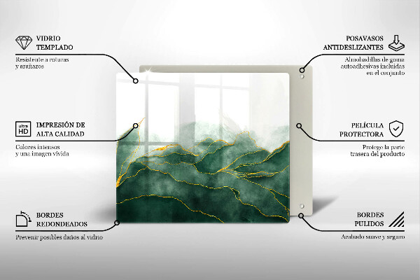 Sklenená doska na krájanie Abstraktná príroda