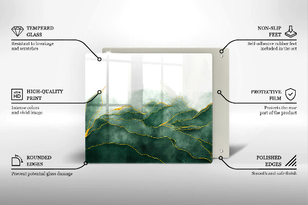 Sklenená doska na krájanie Abstraktná príroda