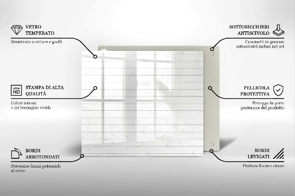 Sklenená doska na krájanie Moderné svetlé dosky