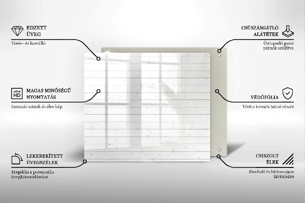 Sklenená doska na krájanie Moderné svetlé dosky