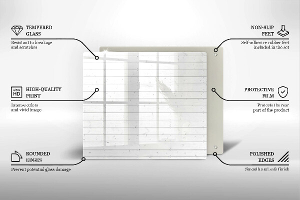 Sklenená doska na krájanie Moderné svetlé dosky
