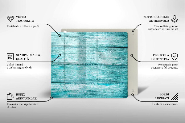 Sklenená doska na krájanie Vintage drevené dosky